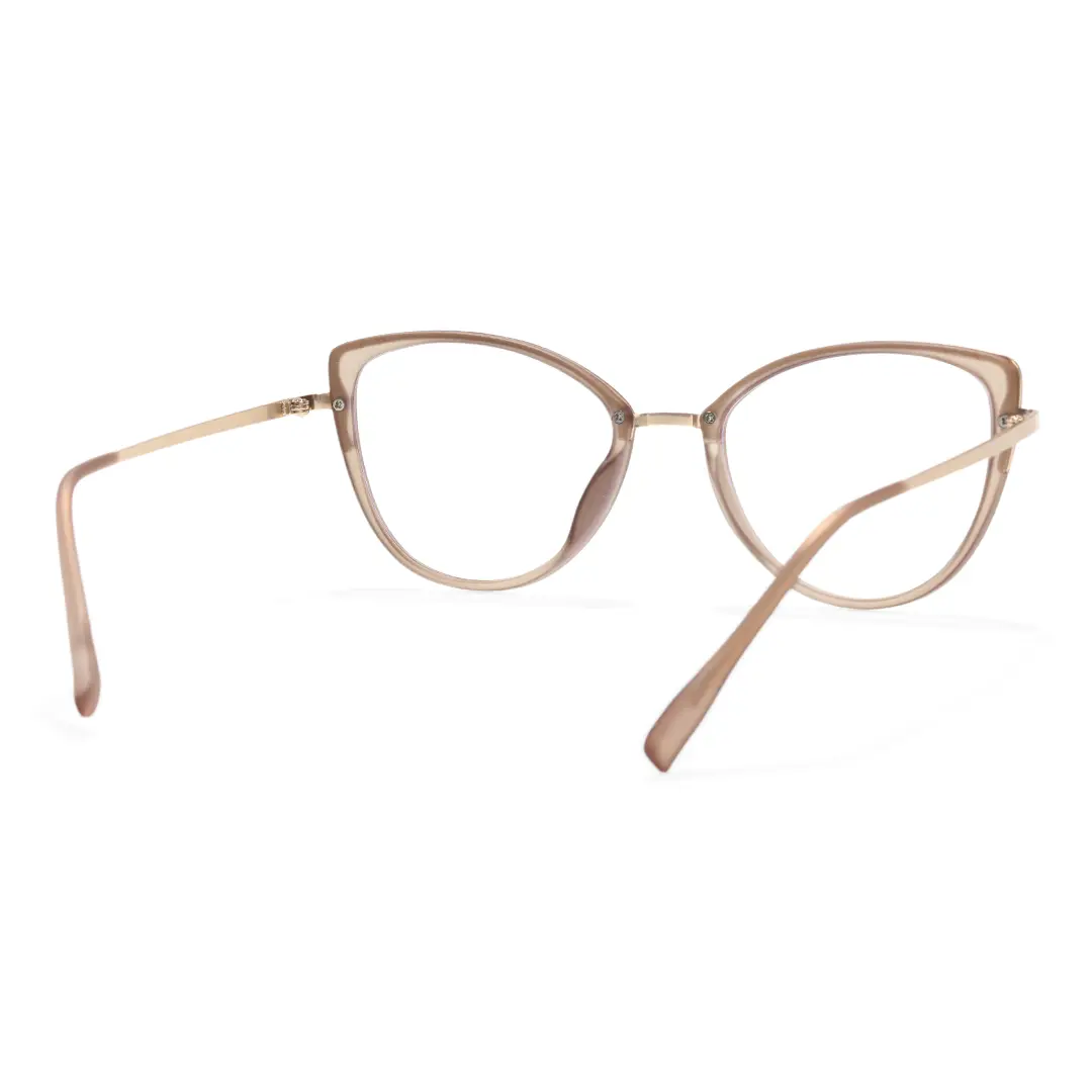Back view of Hayes cat-eye tr90 eyeglasses CR0122402 in brown