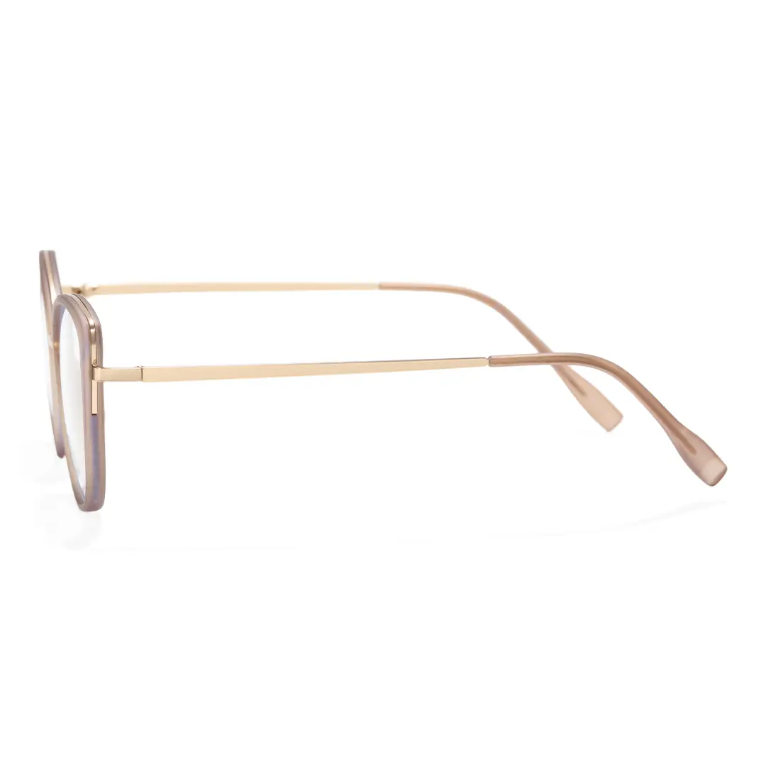 Side view of Hayes cat-eye tr90 eyeglasses CR0122402 in brown