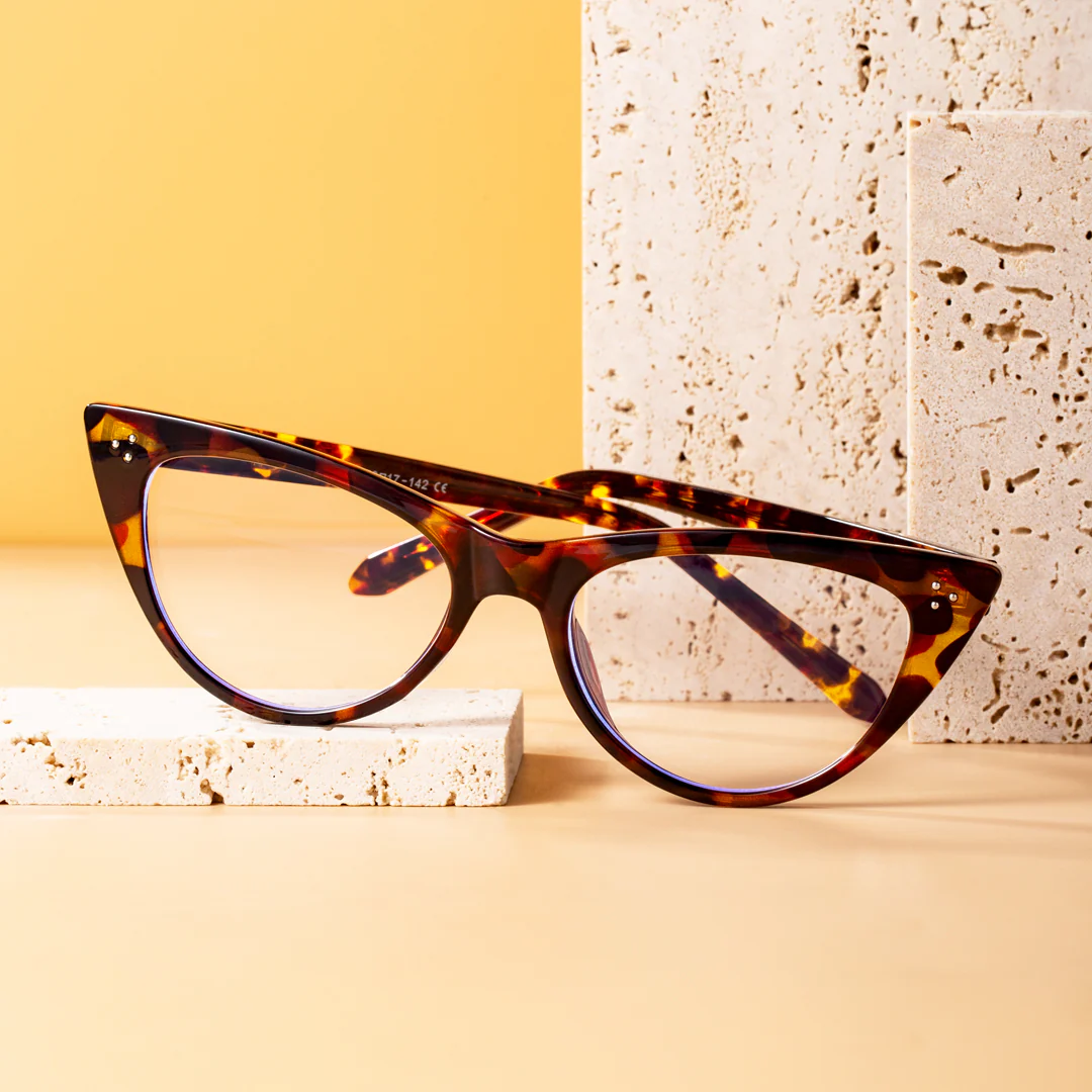 Scene view of Santiago cat eye tr90 eyeglasses CR0132209 in tortoise