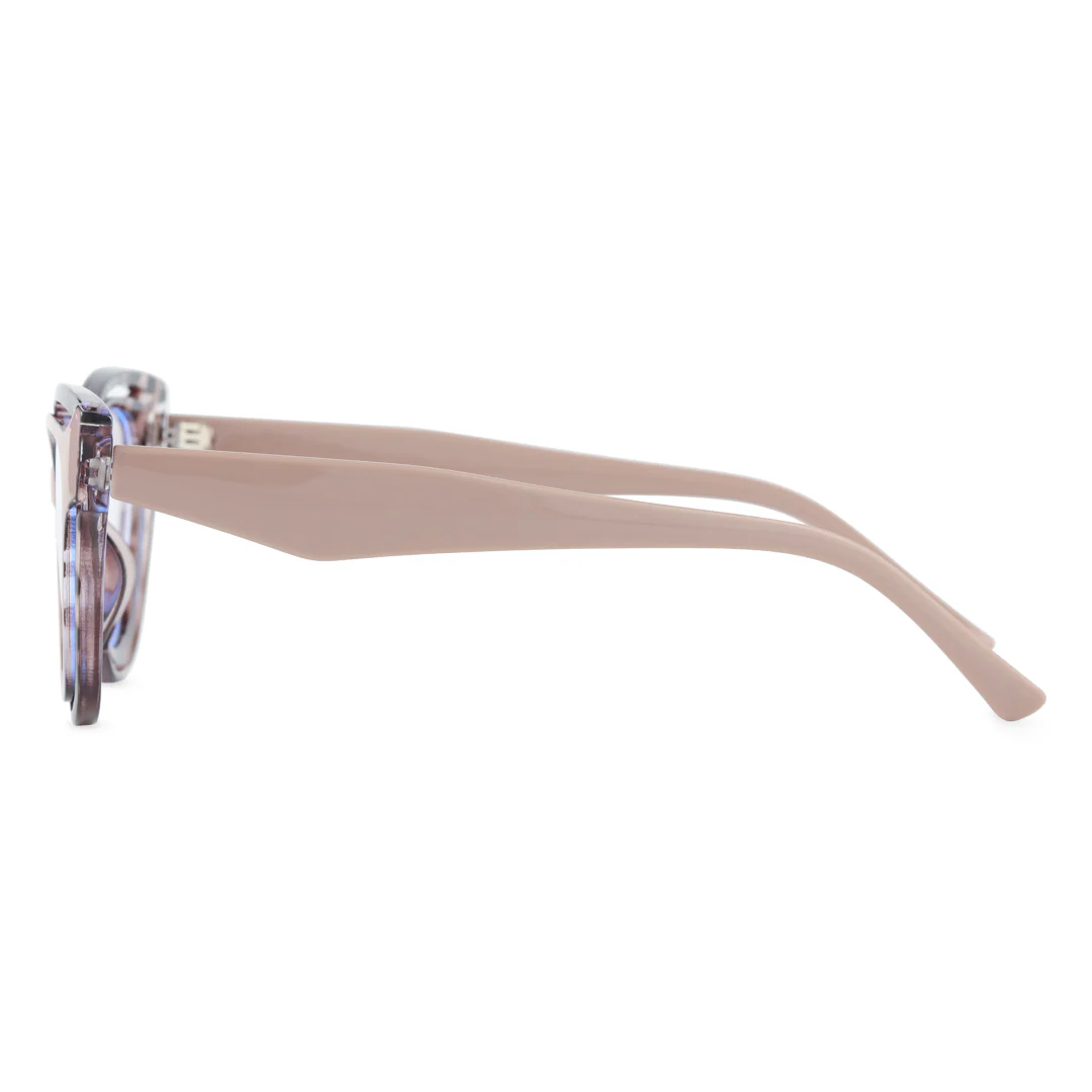 Side view of Barton vintage cat eye tr90 eyeglasses CR0132408 in beige
