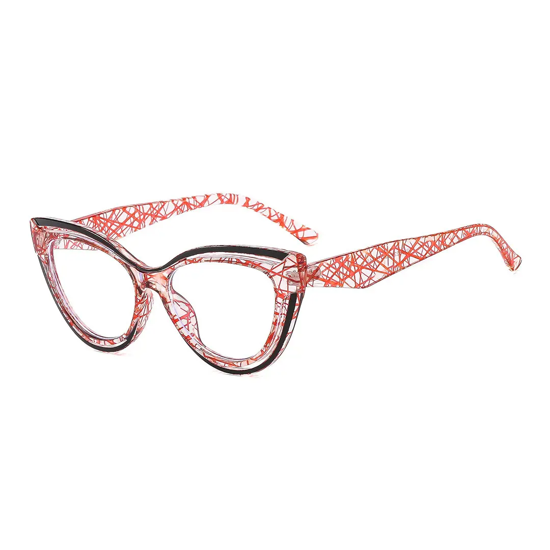 Angle view of Barton vintage cat eye tr90 eyeglasses CR0132408 in black