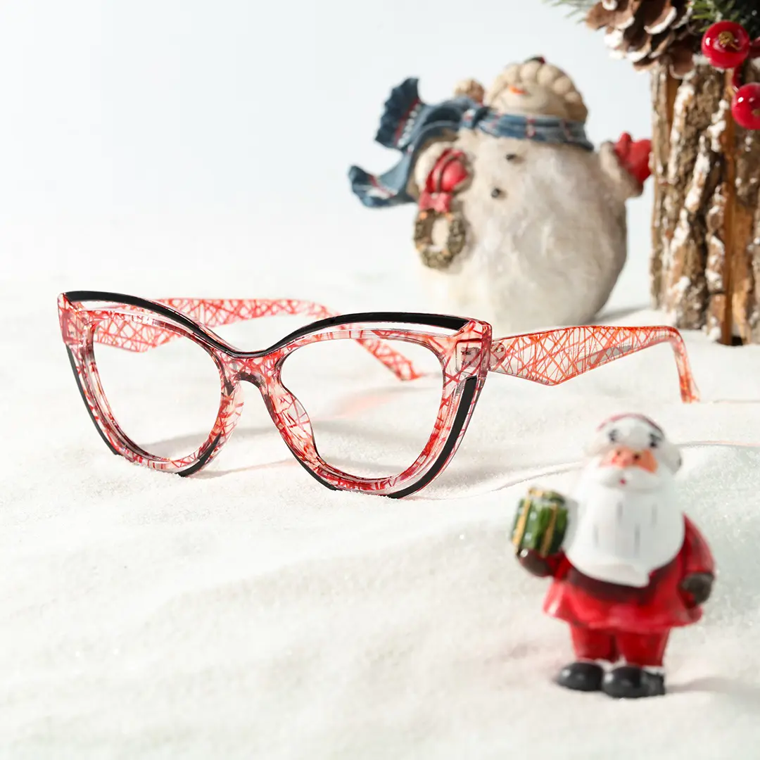 Scene view of Barton vintage cat eye tr90 eyeglasses CR0132408 in black