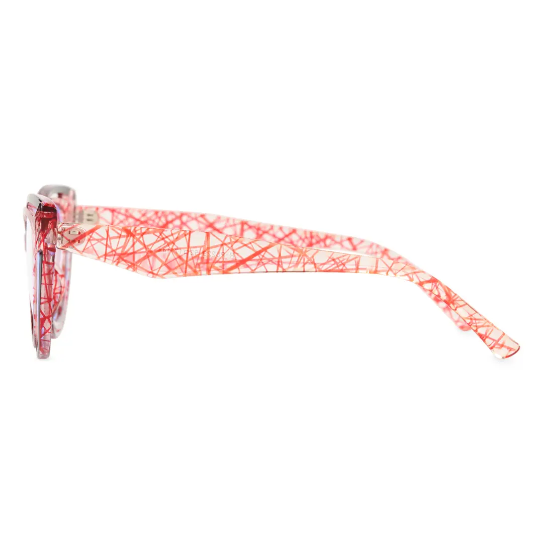 Side view of Barton vintage cat eye tr90 eyeglasses CR0132408 in black