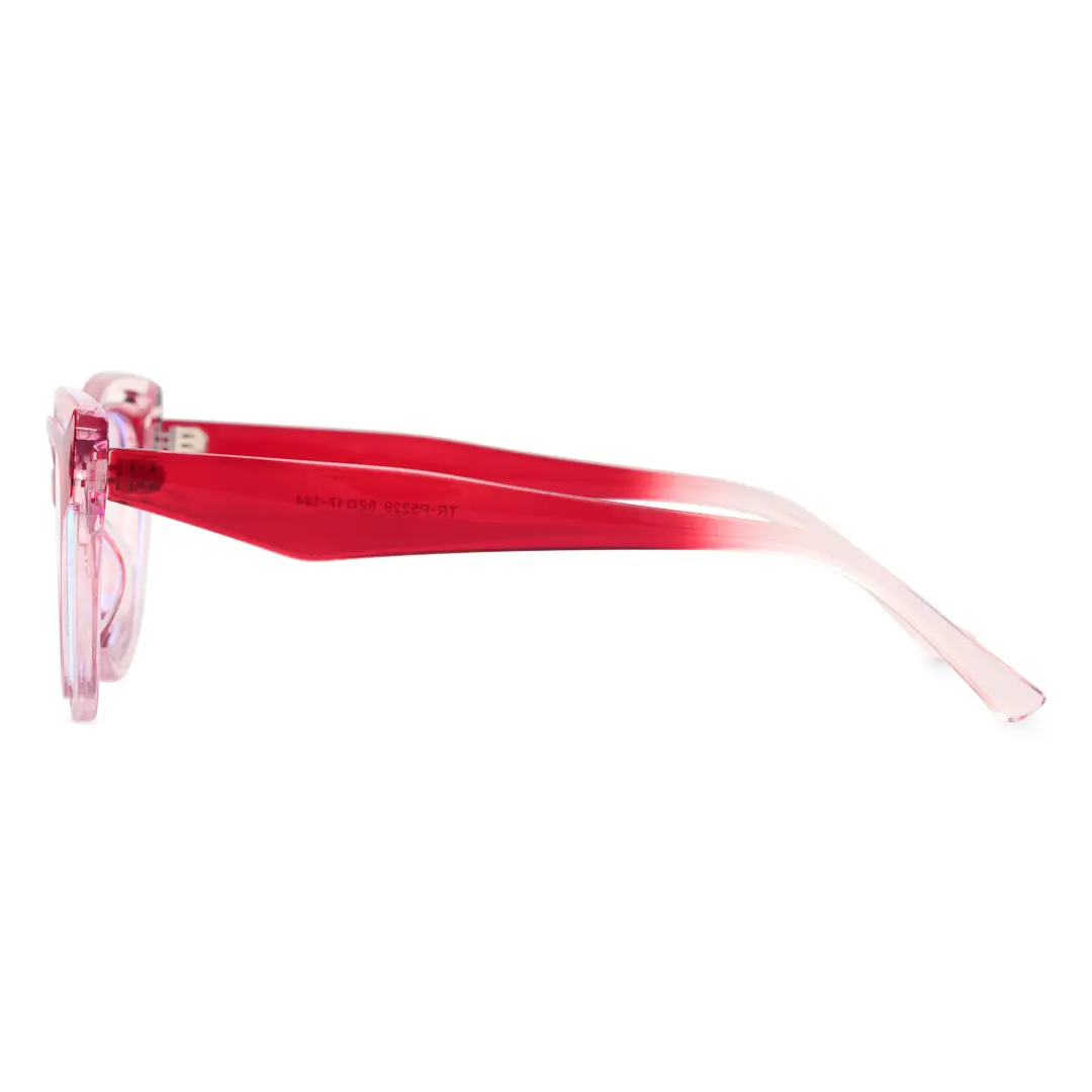 Side view of Barton vintage cat eye tr90 eyeglasses CR0132408 in pink