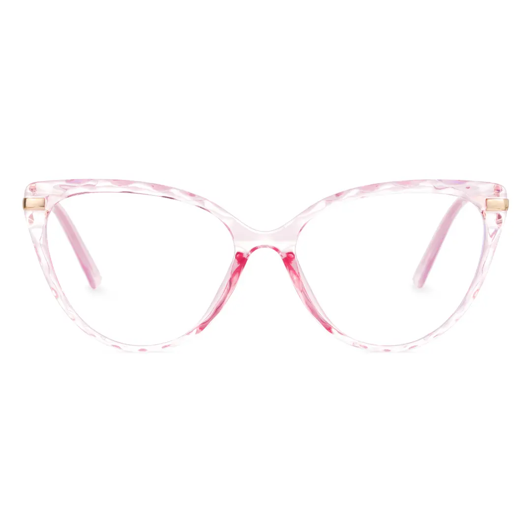 Front view of Amias cat-eye tr90 eyeglasses CR0152404 in pink