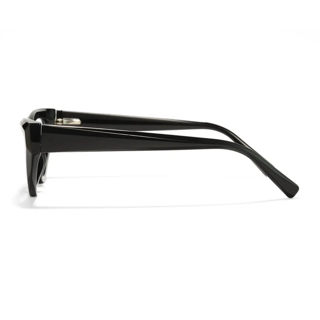 Side view of Tomisha vintage cat eye tr90 eyeglasses CR0152412 in black