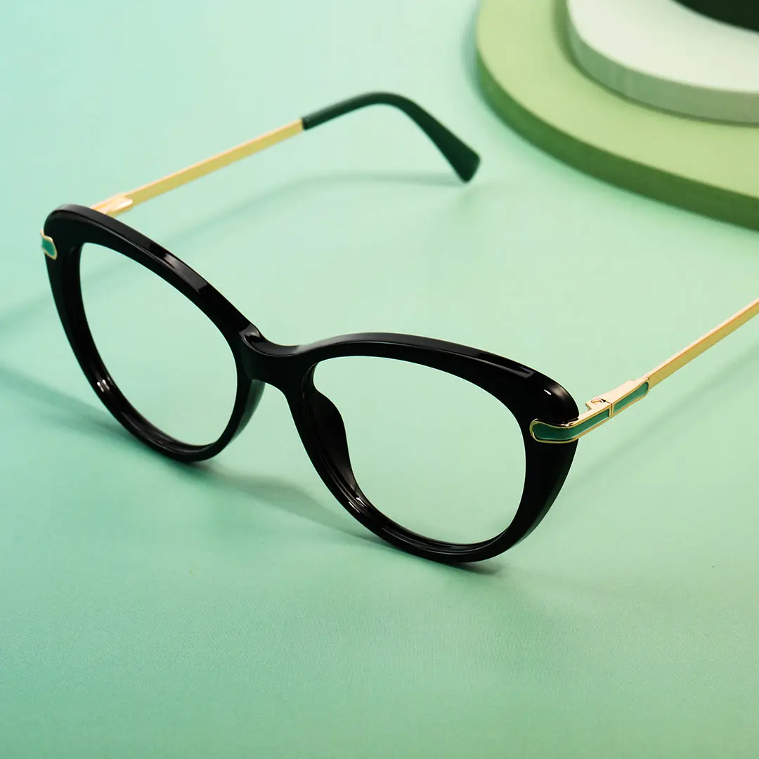 Scene view of Mila cat eye tr90 eyeglasses CR0162502 in black