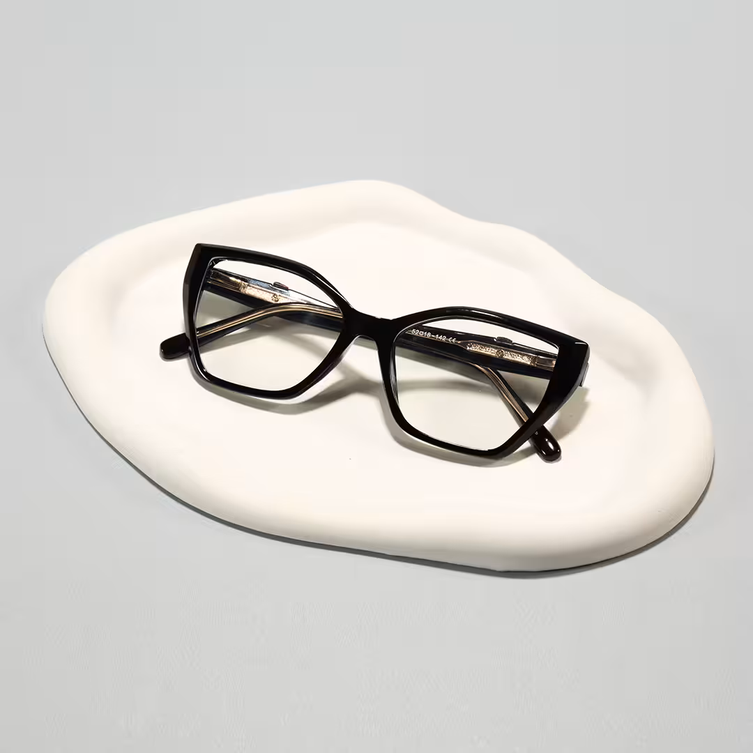 Scene view of Dahlia cat eye tr90 eyeglasses CR0162605 in black