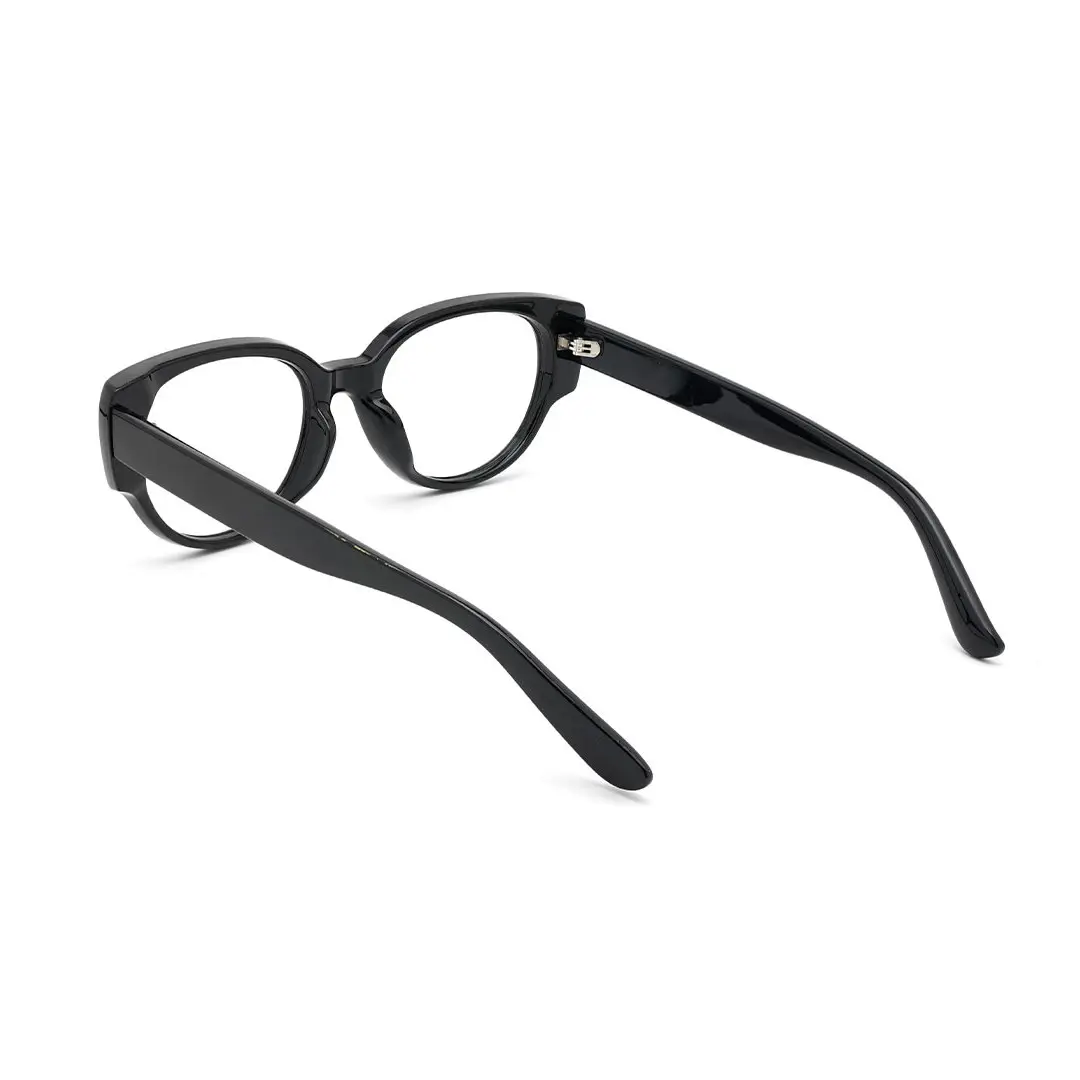 Back view of Tame vintage cat eye tr90 eyeglasses in black. SPU: CR0172302