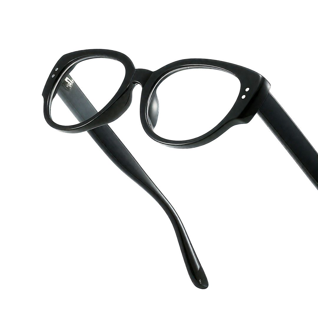 Frame detail view of Tame vintage cat eye tr90 eyeglasses in black. SPU: CR0172302