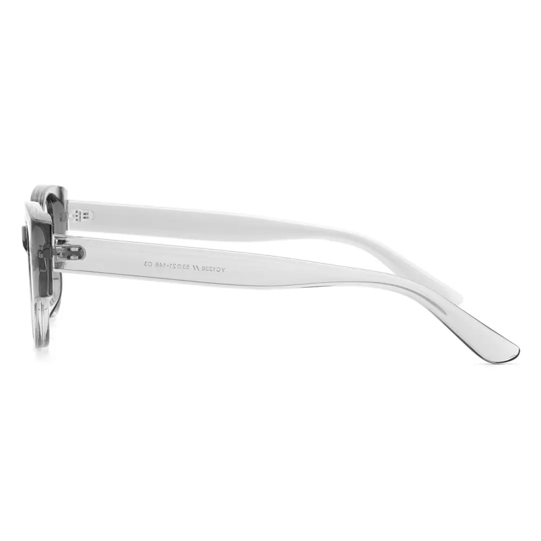 Side view of Tame vintage cat eye tr90 eyeglasses in grey. SPU: CR0172302