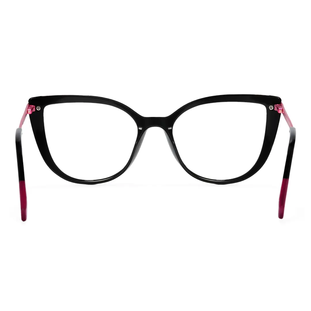 Back view of Gigi cat eye tr90 eyeglasses CR0182502 in black