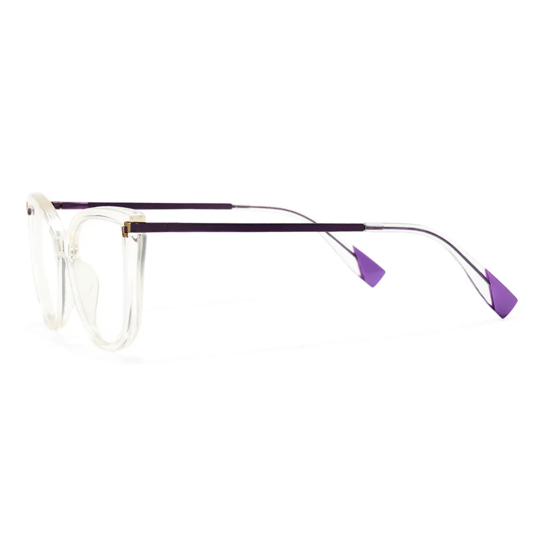 Side view of Gigi cat eye tr90 eyeglasses CR0182502 in clear