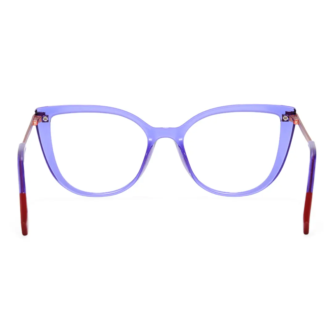 Back view of Gigi cat eye tr90 eyeglasses CR0182502 in purple