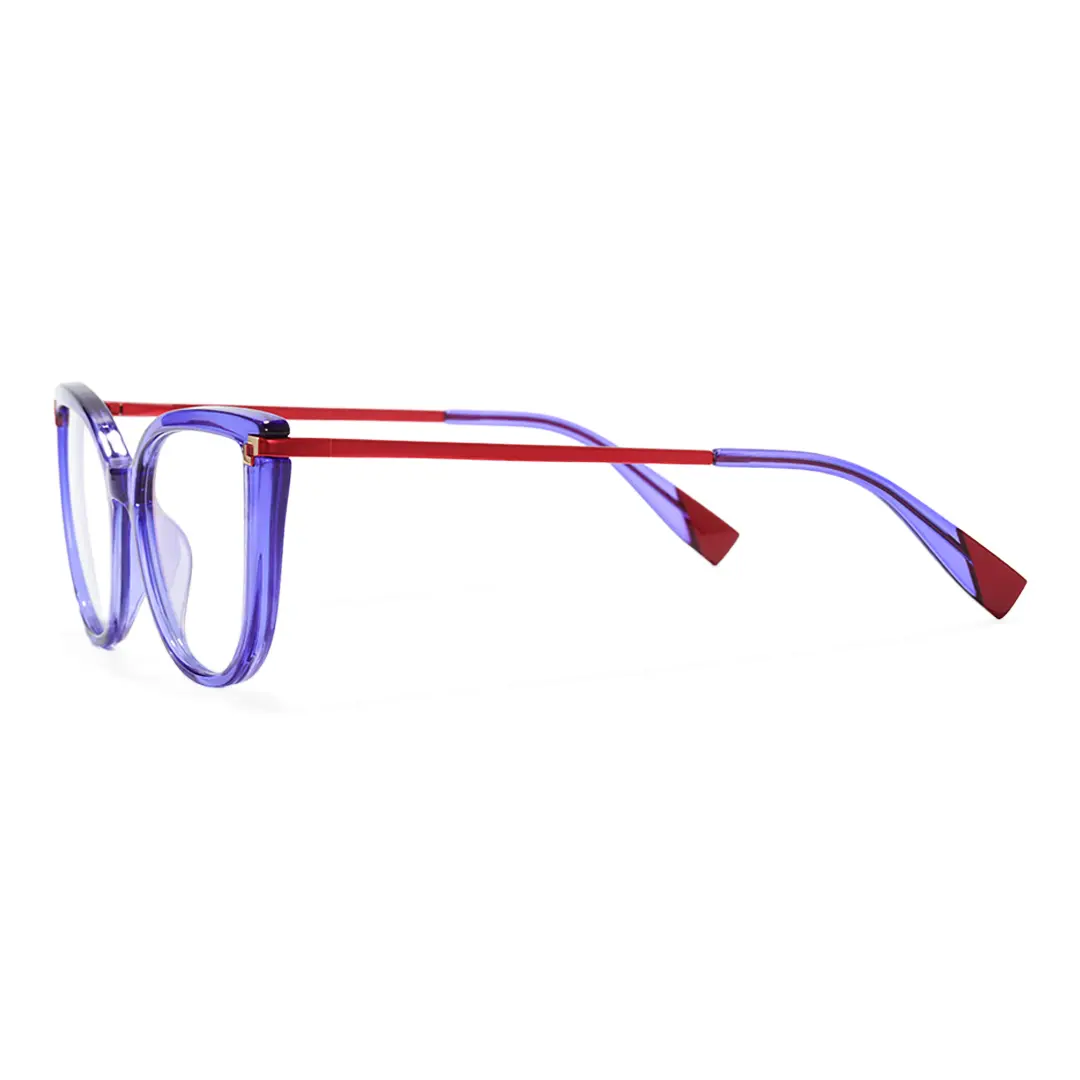 Side view of Gigi cat eye tr90 eyeglasses CR0182502 in purple