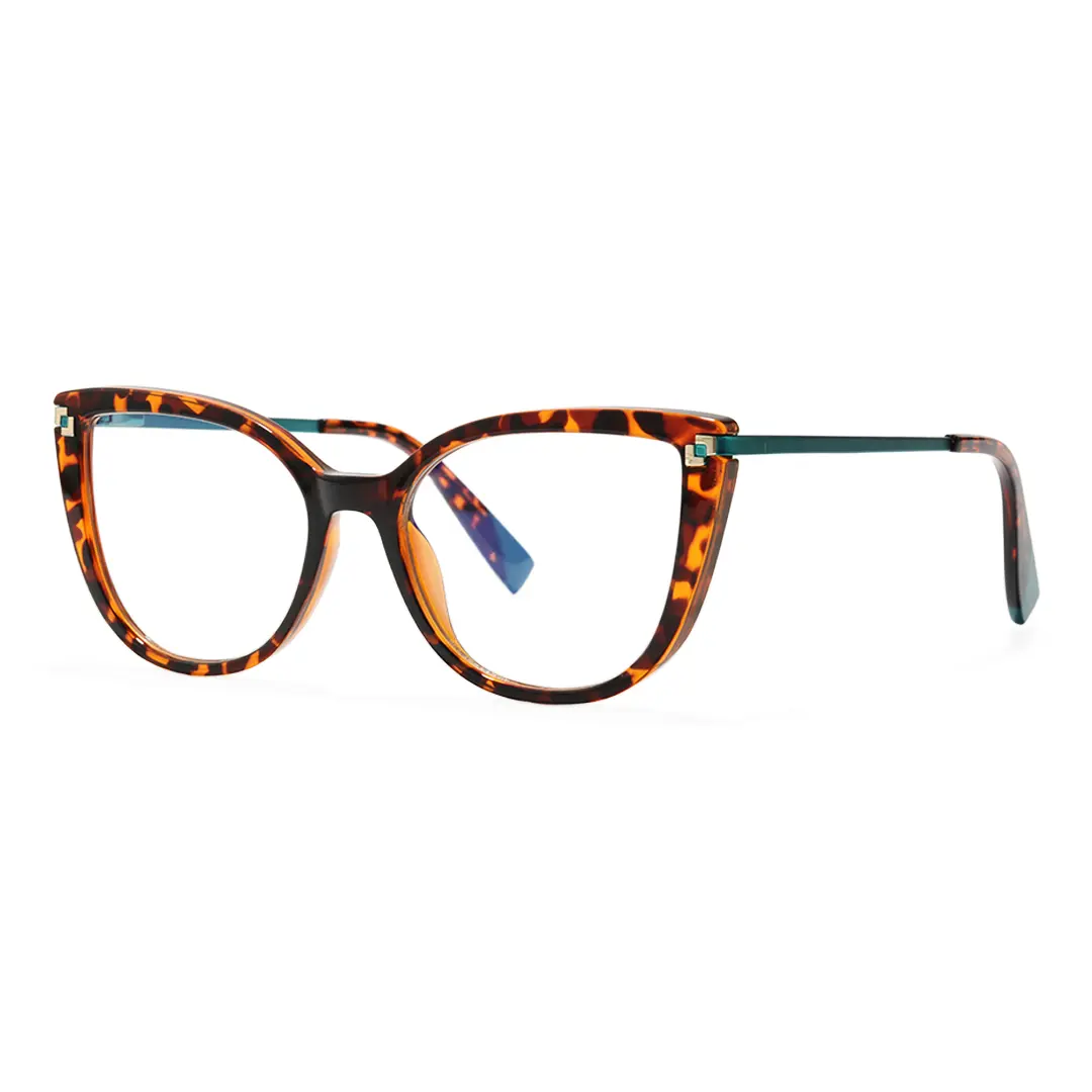 Angle view of Gigi cat eye tr90 eyeglasses CR0182502 in tortoise