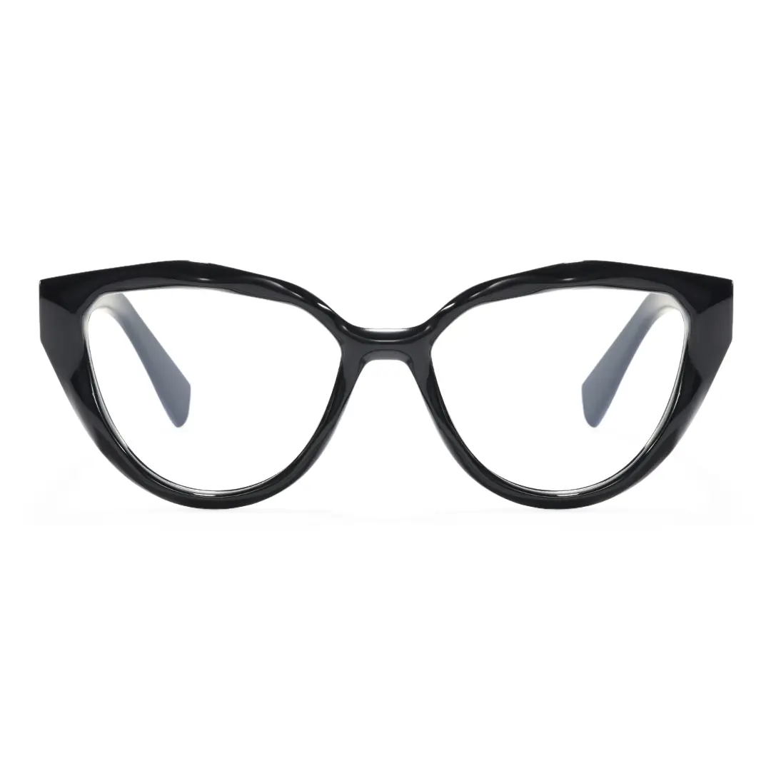 Front view of Veyra cat eye tr90 eyeglasses CR0192604 in black