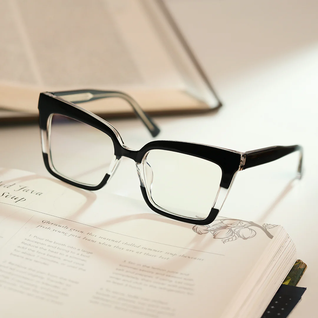 Scene view of Silas cat eye tr90 eyeglasses CR0202404 in black