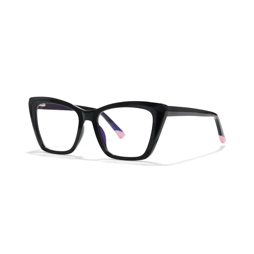 Angle view of Jodi cat eye tr90 eyeglasses CR0212502 in black