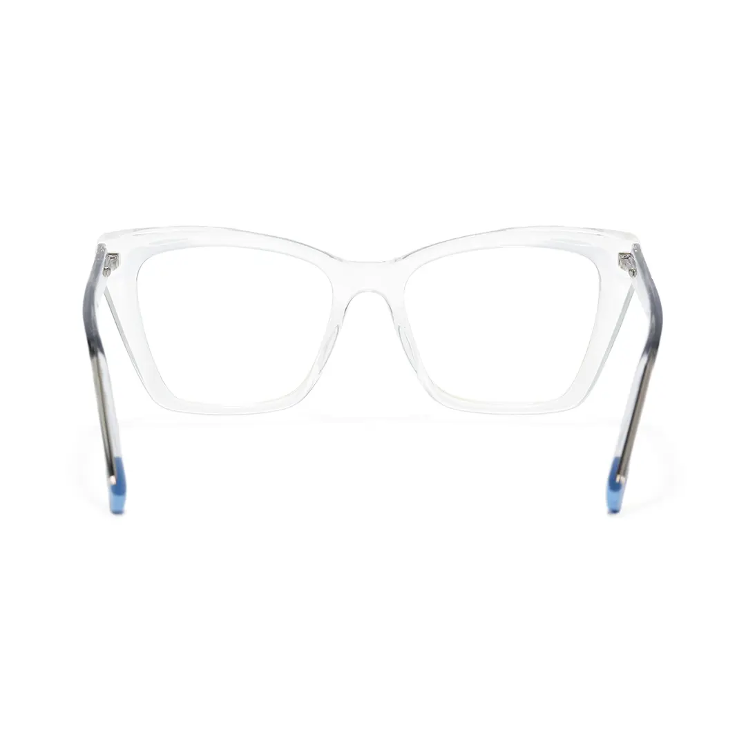 Back view of Jodi cat eye tr90 eyeglasses CR0212502 in clear
