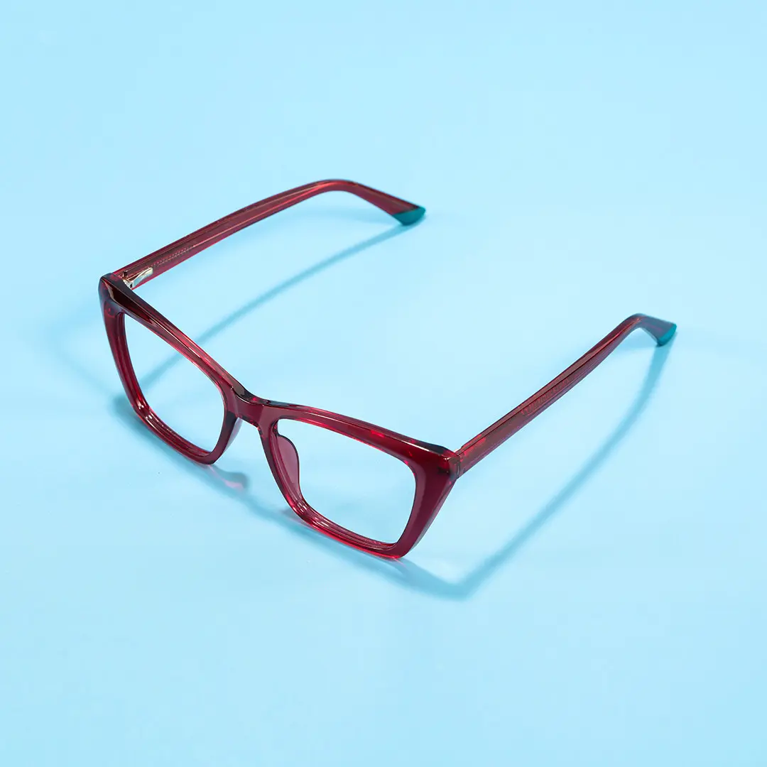 Set view of Jodi cat eye tr90 eyeglasses CR0212502 in red