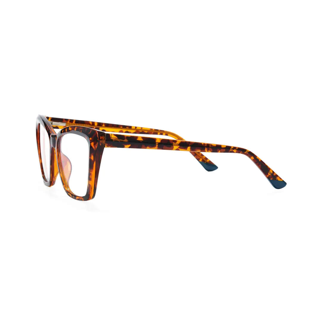 Side view of Jodi cat eye tr90 eyeglasses CR0212502 in tortoise