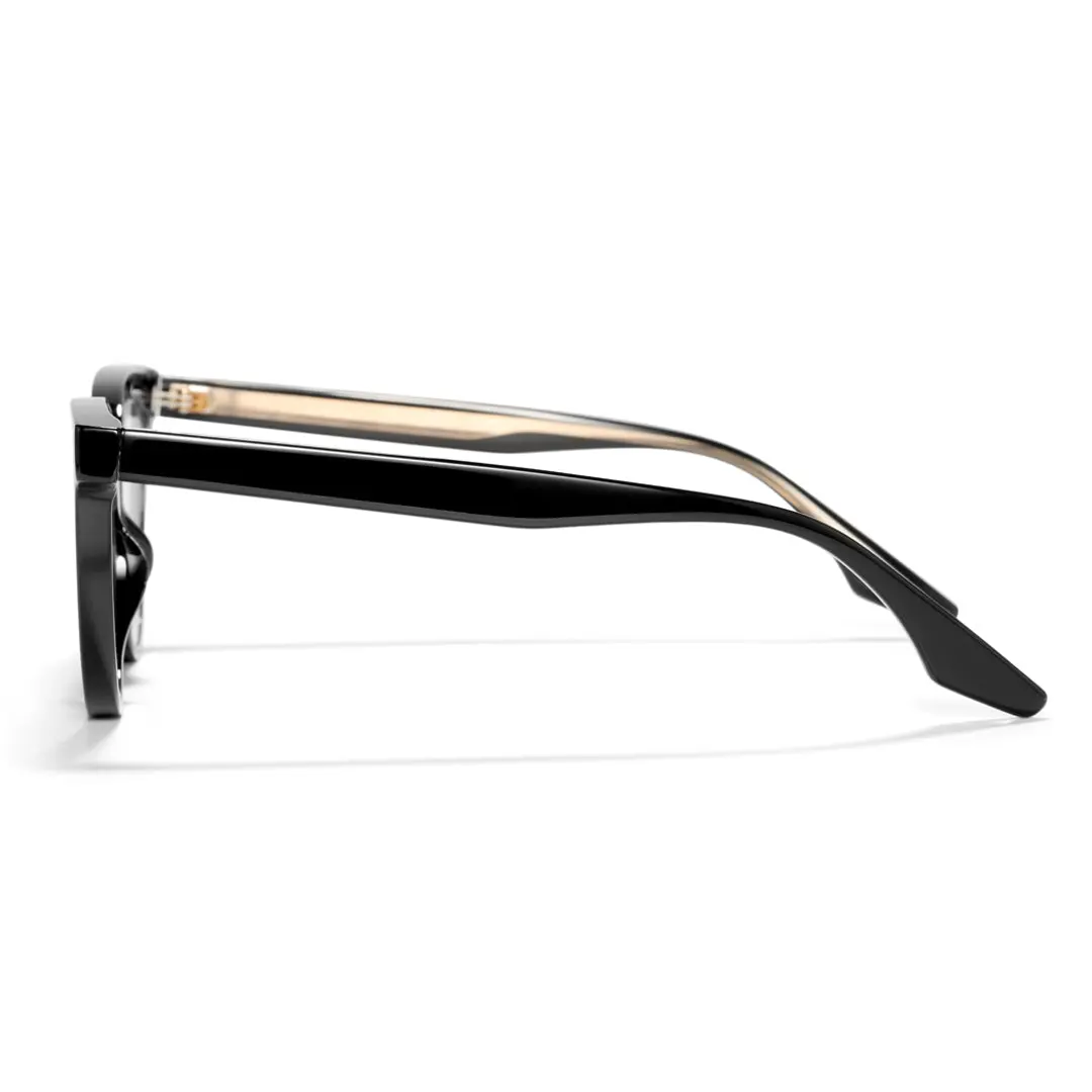 Side view of Radiant cat eye tr90 eyeglasses CR0222411 in black
