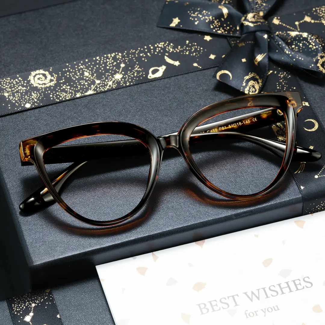 Set view of Radiant cat eye tr90 eyeglasses CR0222411 in tortoise