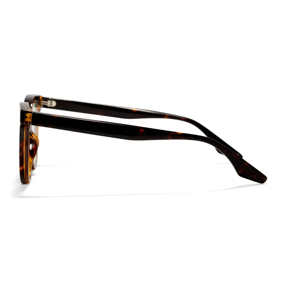 Side view of Radiant cat eye tr90 eyeglasses CR0222411 in tortoise