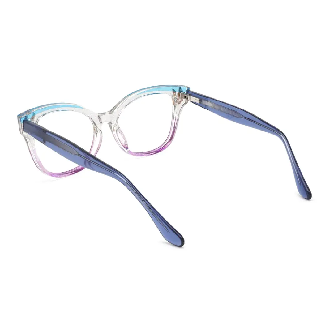 Back view of Fares cat eye tr90 eyeglasses CR0232408 in clear