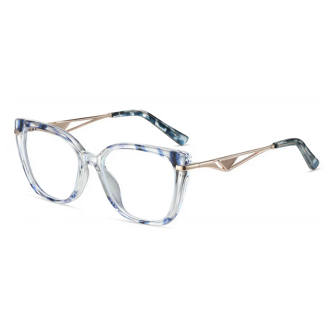 Angle view of Foster cat eye tr90 eyeglasses CR0252408 in blue