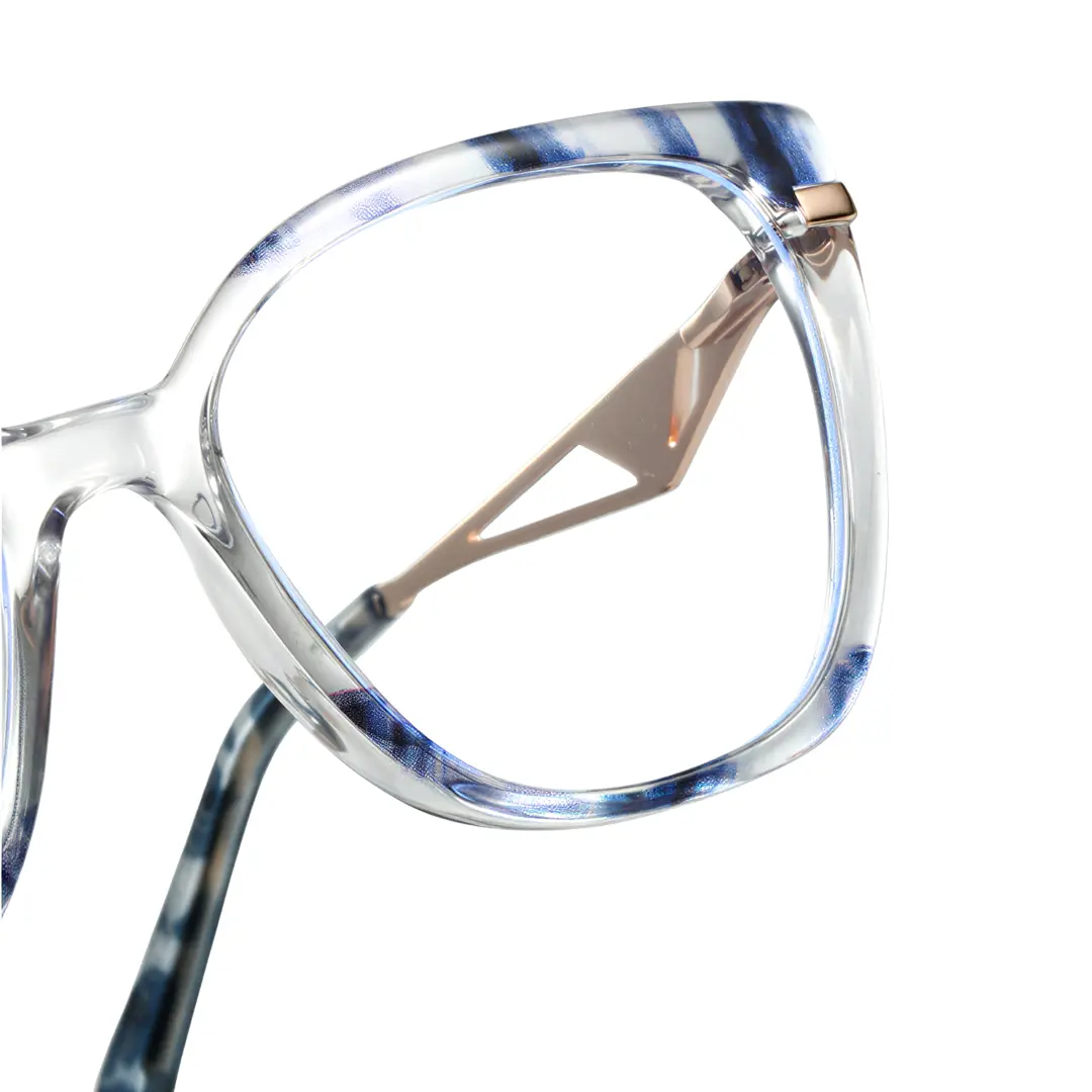 Frame detail view of Foster cat eye tr90 eyeglasses CR0252408 in blue
