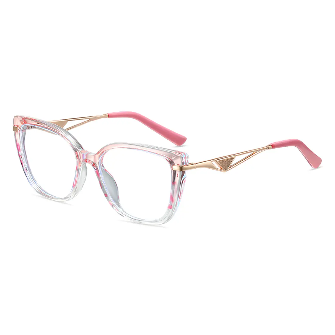 Angle view of Foster cat eye tr90 eyeglasses CR0252408 in pink