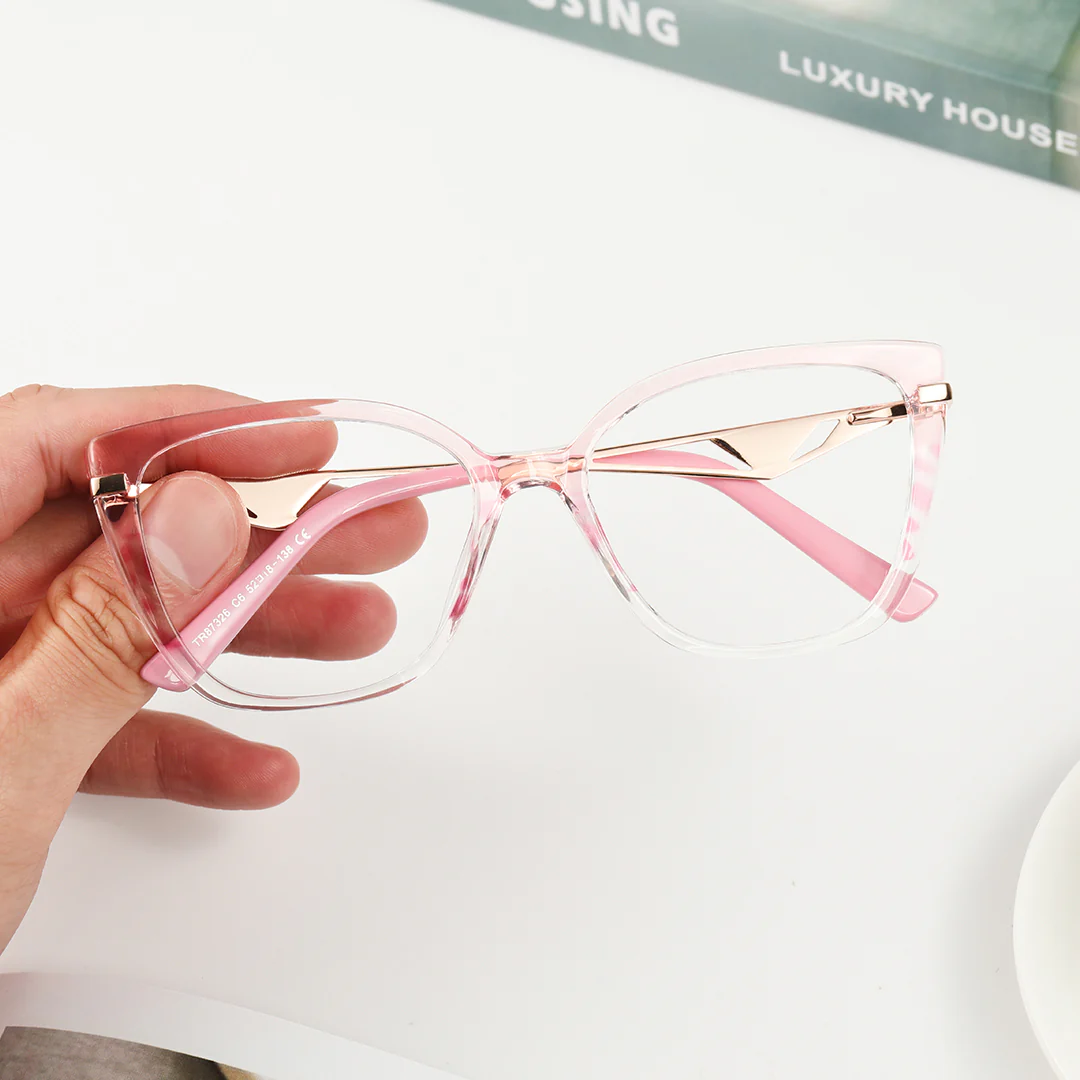 Scene view of Foster cat eye tr90 eyeglasses CR0252408 in pink