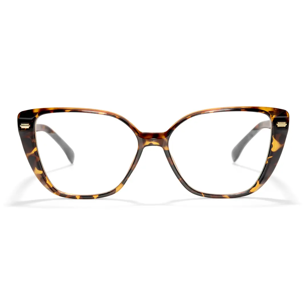 Front view of Raymond cat eye tr90 eyeglasses CR0252411 in tortoise