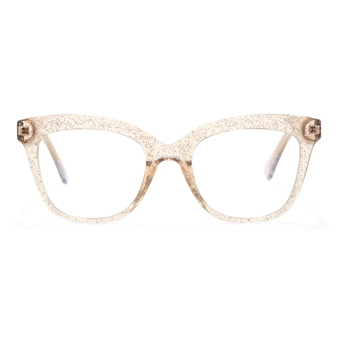 Front view of Bike cat eye tr90 eyeglasses CR0272302 in gold