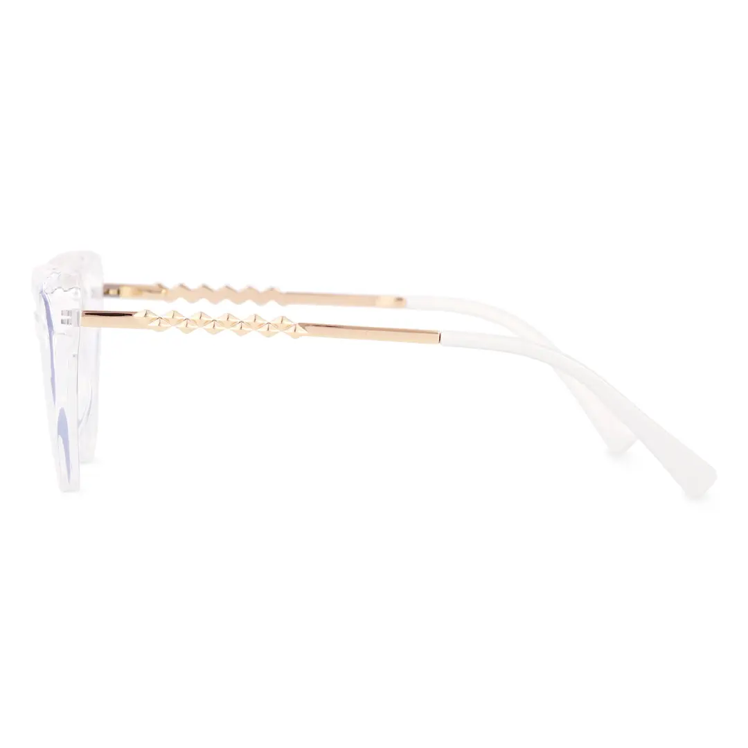 Side view of Wash cat eye tr90 eyeglasses CR0282302 in clear