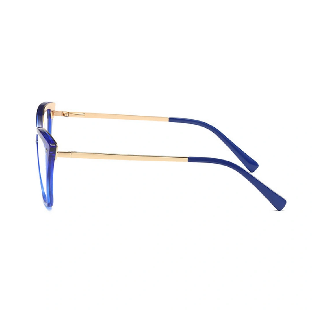 Side view of Kiss cat eye tr90 eyeglasses CR0292302 in blue