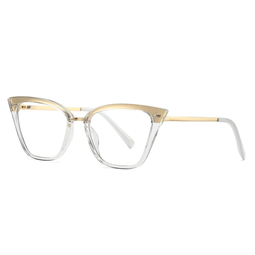 Angle view of Kiss cat eye tr90 eyeglasses CR0292302 in gold