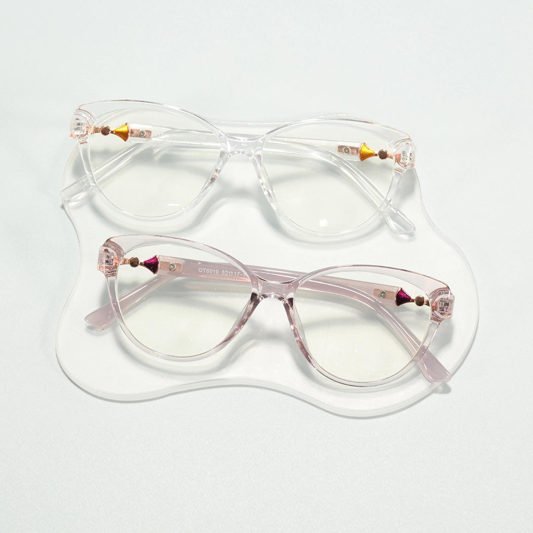 Scene view of Delyth cat eye tr90 eyeglasses CR0302509 in purple
