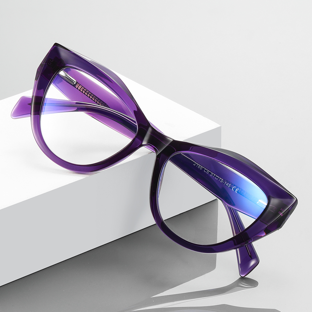 Scene view of Cyril cat eye tr90 eyeglasses CR0312405 in purple