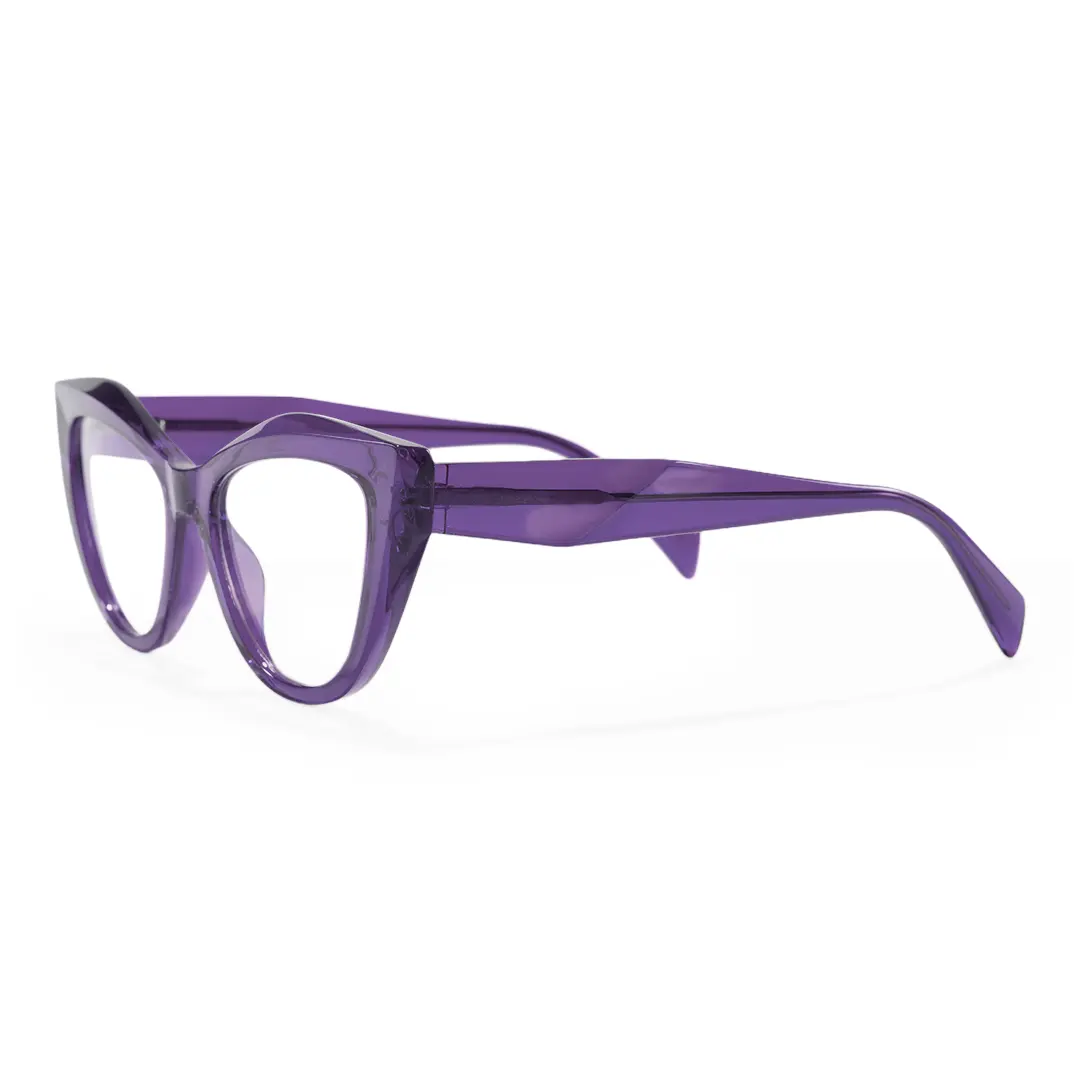 Side view of Cyril cat eye tr90 eyeglasses CR0312405 in purple