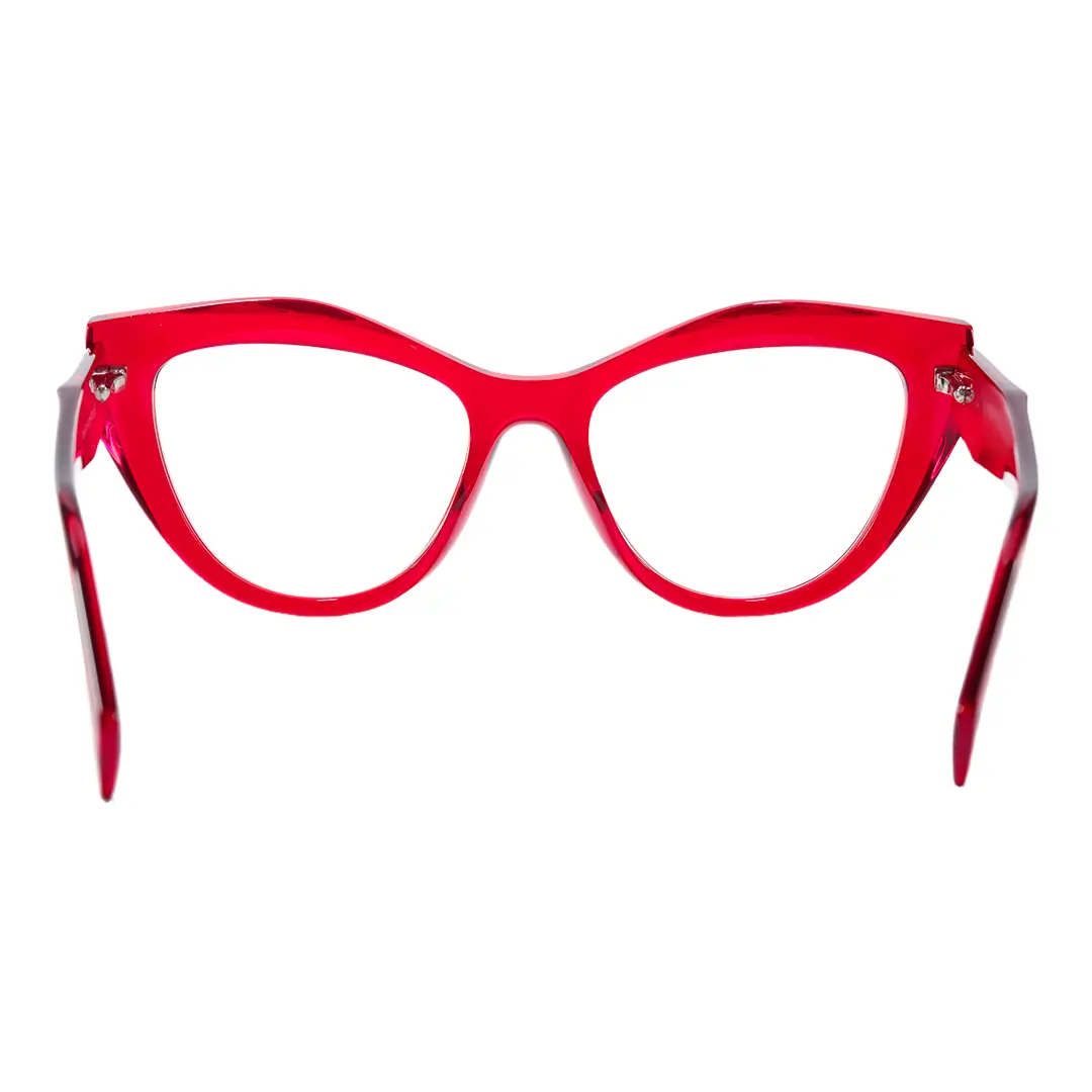 Back view of Cyril cat eye tr90 eyeglasses CR0312405 in red