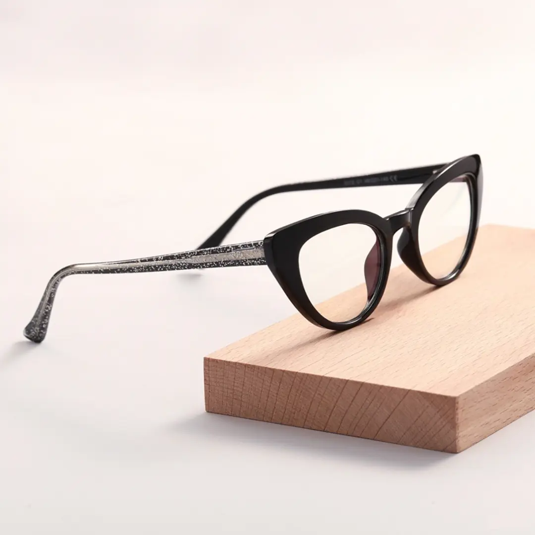 Scene view of noah cat eye tr90 eyeglasses CR0312408 in black