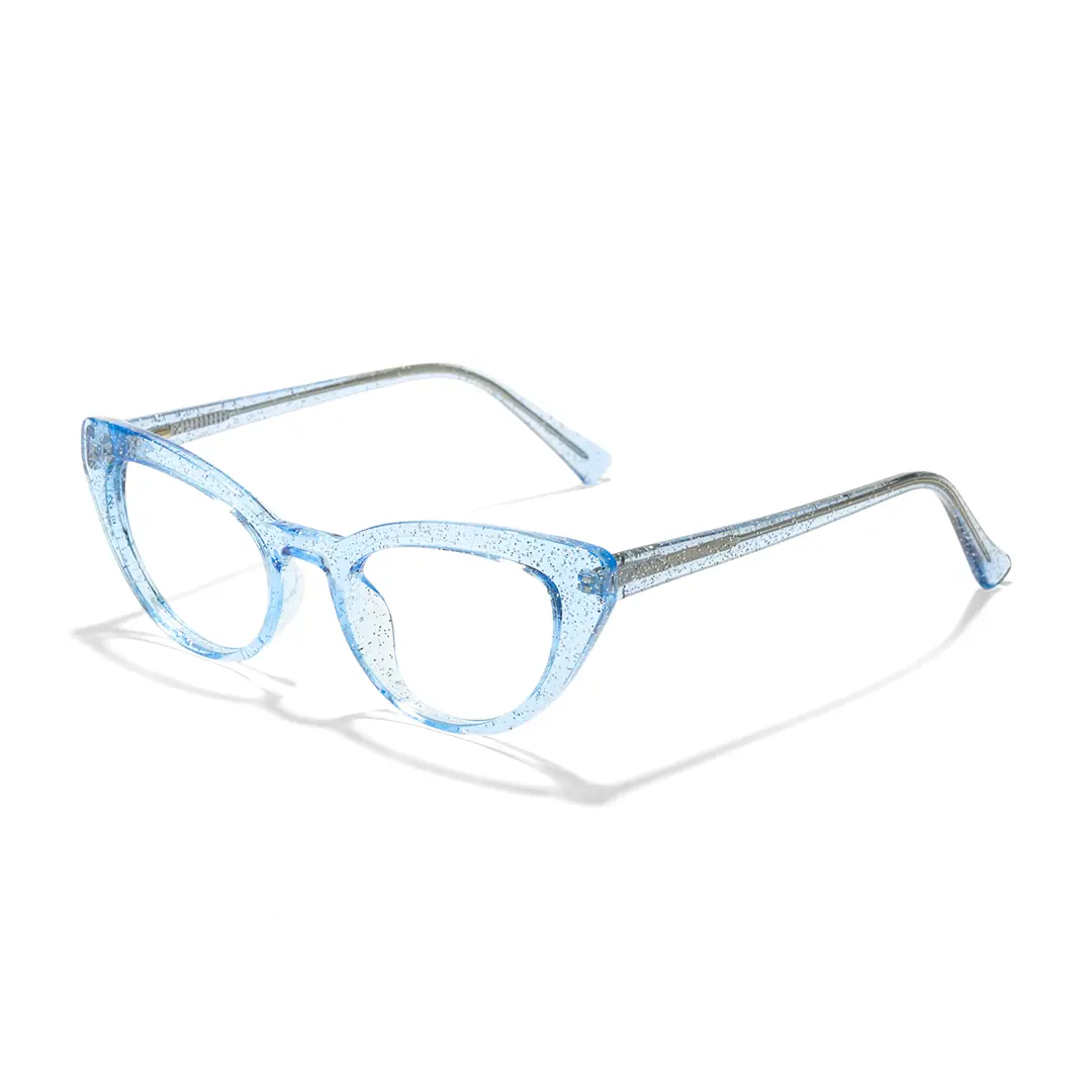 Angle view of Noah cat eye tr90 eyeglasses CR0312408 in blue