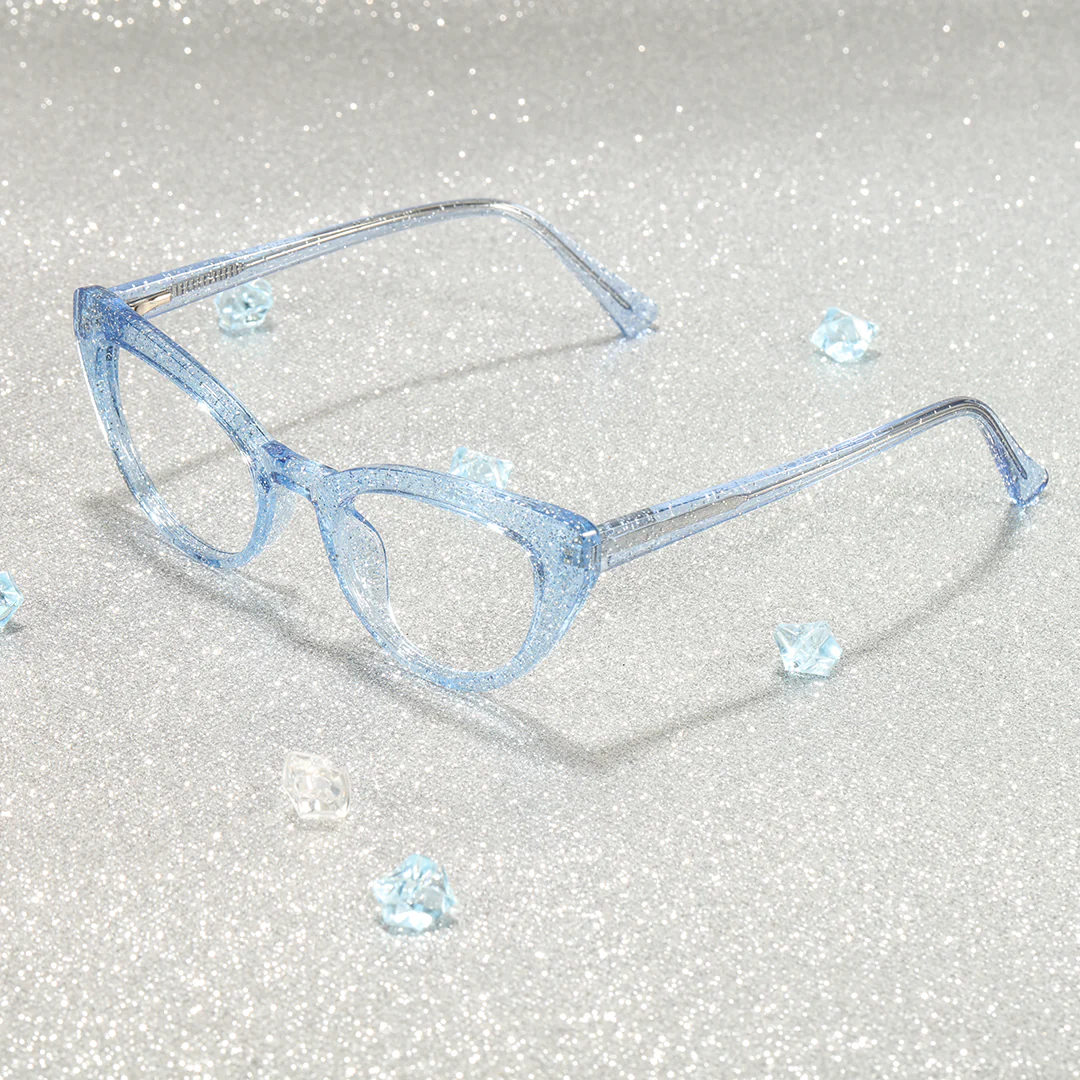 Scene view of noah cat eye tr90 eyeglasses CR0312408 in blue
