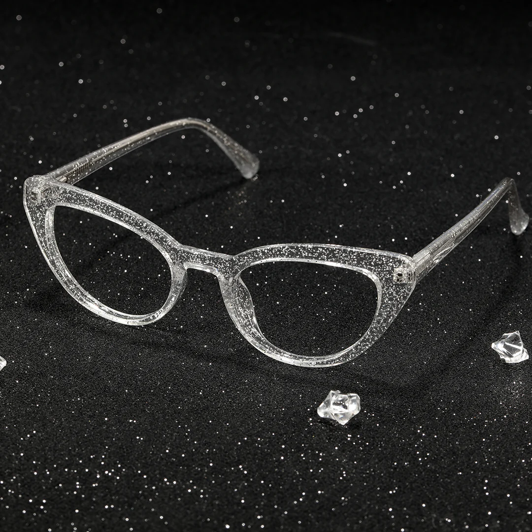 Scene view of noah cat eye tr90 eyeglasses CR0312408 in clear