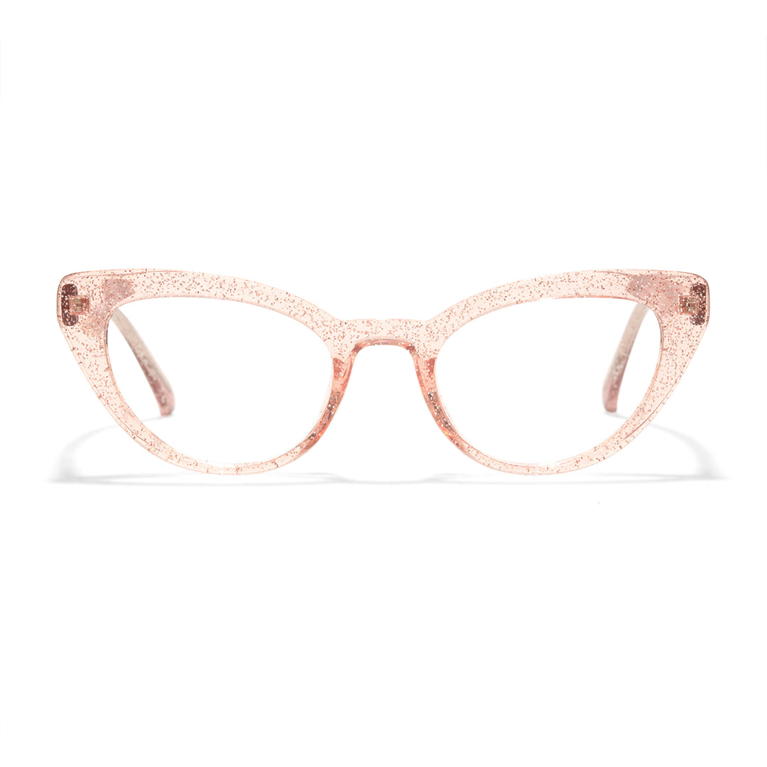 Front view of Noah cat eye tr90 eyeglasses CR0312408 in pink