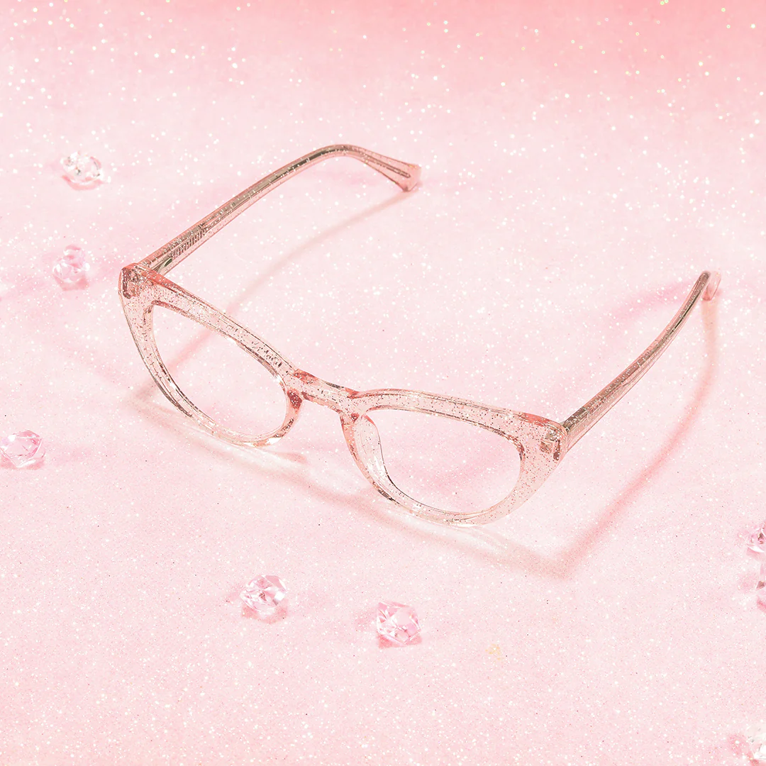 Scene view of noah cat eye tr90 eyeglasses CR0312408 in pink
