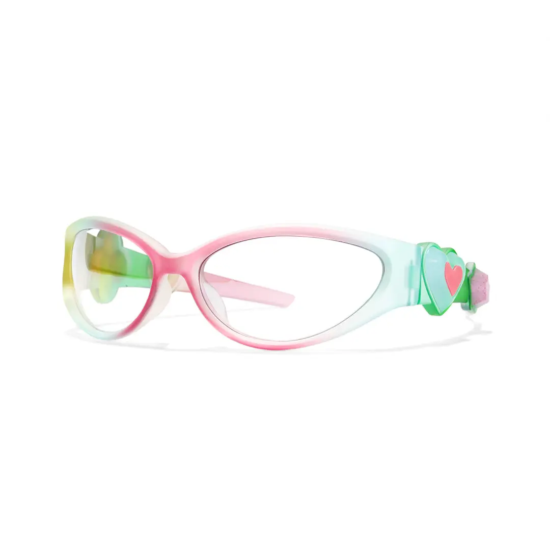 Angle view of Evie y2k cat eye tr90 eyeglasses CR0322503 in for adults